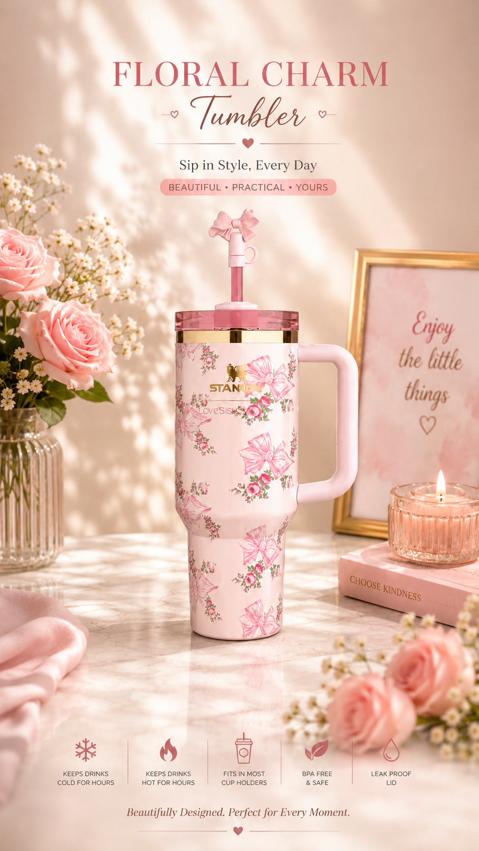 Stanley X 40OZ Tumbler Love Shack White With Gift Box